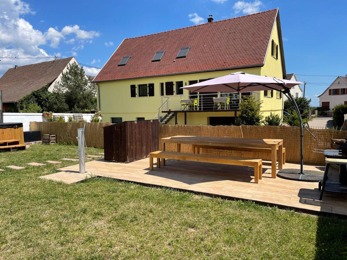 Alsacebnb - Gite 12 Personnes Dans Le Vignoble - Piscine Privee & Spa Ammerschwihr Exterior photo
